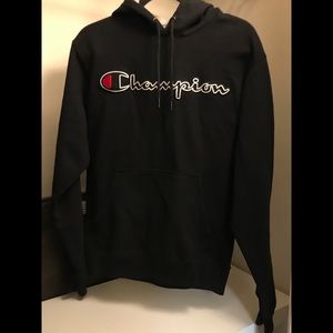 Men Black Champion Hoodie